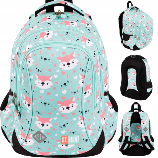ST.RIGHT viackomorový školský batoh Shades of green, Multicolor 20 l